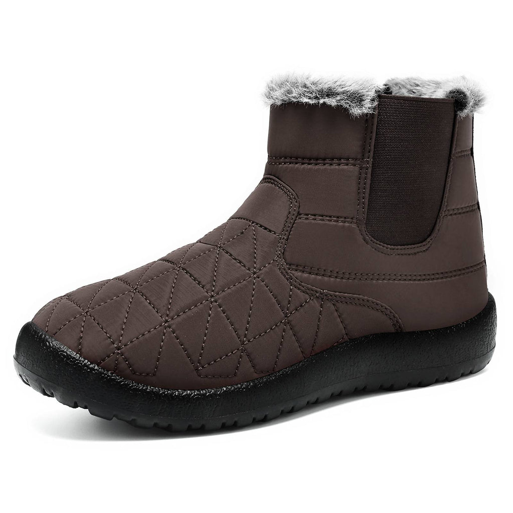 Women’s Fleece-Trim Quilted Winter Ankle Boots