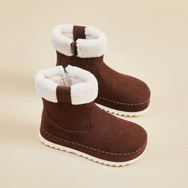 Women’s Plush-Lined Thick-Sole Winter Ankle Snow Boots