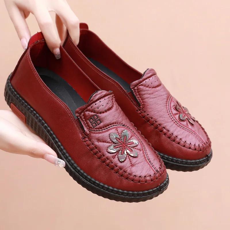 New Summer Vintage Floral Spliced Color Stitched Hook Flats Casual Women shoes