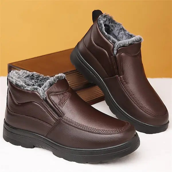 Men's Retro Winter Plush Lined Casual Shoes