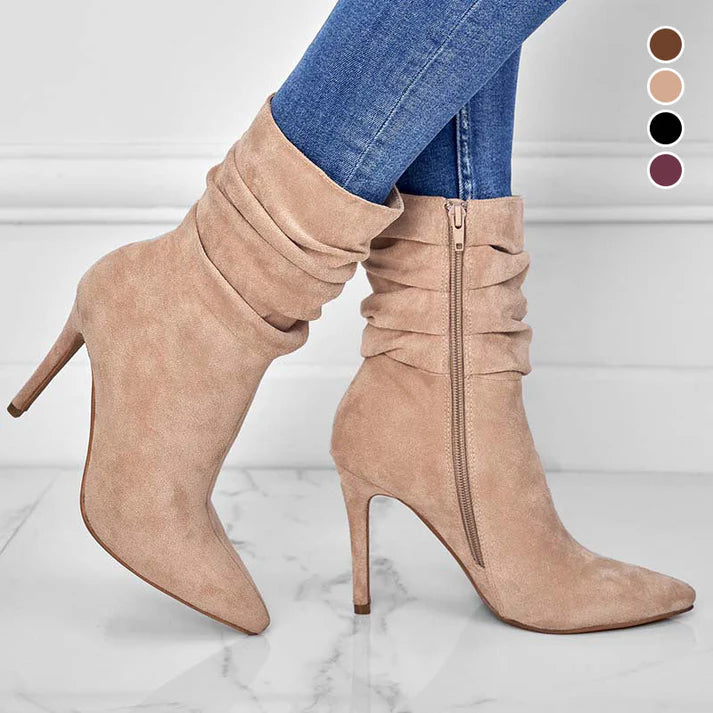 Pointed-Toe Heel Boots for Women