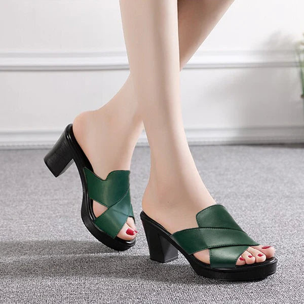 Thick Women's High Heel Sandals With Platform