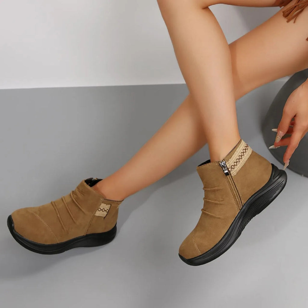 Women’s Thick-Soled Suede Martin Boots