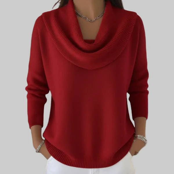 Women’s Relaxed Cowl-Neck Knit Pullover