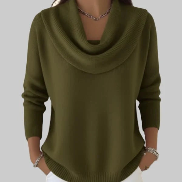 Women’s Relaxed Cowl-Neck Knit Pullover