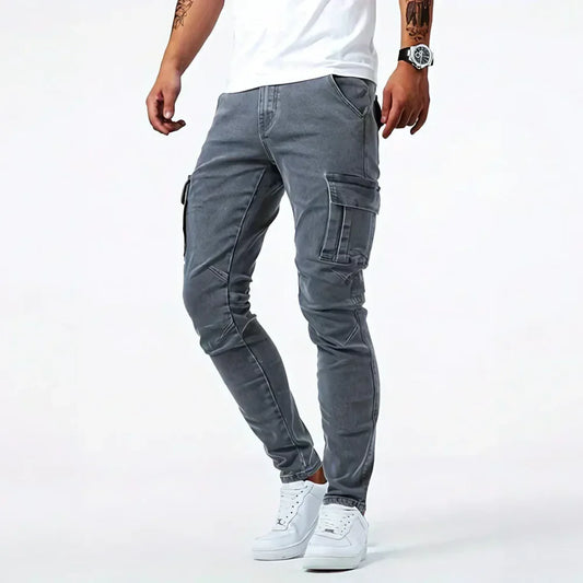 Men's Cargo Style Denim Jeans