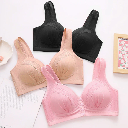 Women’s Front-Fastening Breathable Cotton Comfort Bra