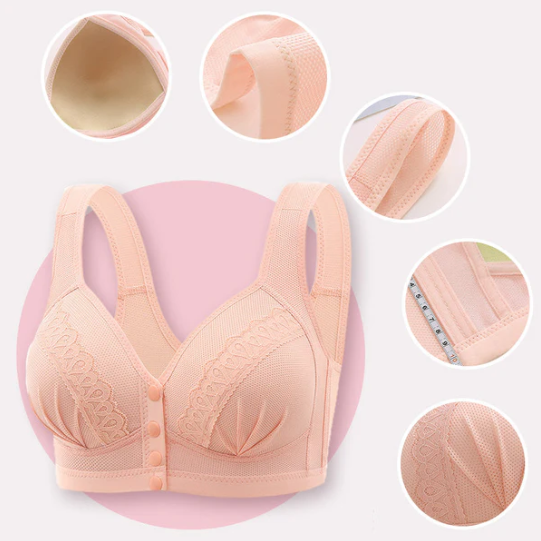 Women’s Front-Fastening Breathable Cotton Comfort Bra