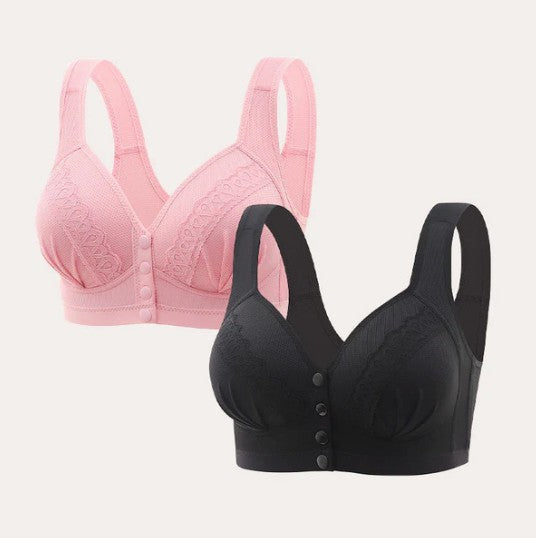 Women’s Front-Fastening Breathable Cotton Comfort Bra