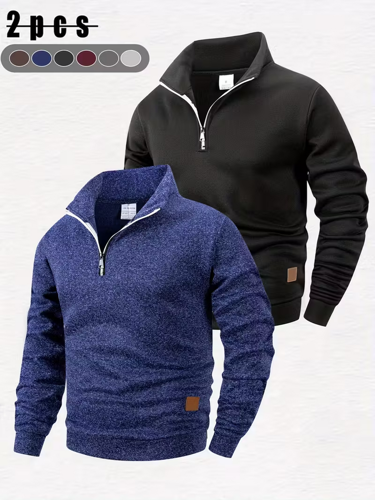 Men’s DualPack Fleece-Lined Half-Zip Sweatshirts