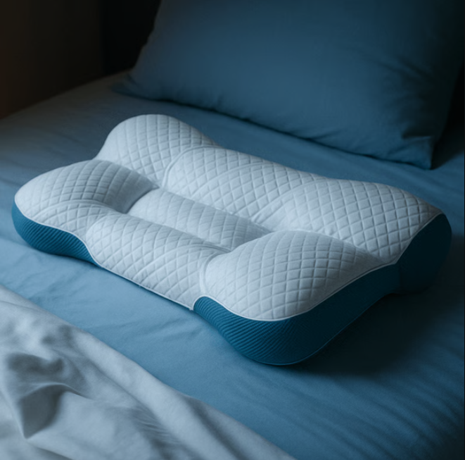 Ergonomic Goose Down Pillow with Cervical Neck Support