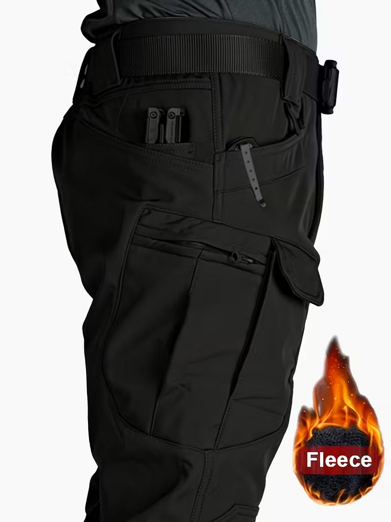 Men’s Winter Tactical Fleece-Lined Cargo Pants