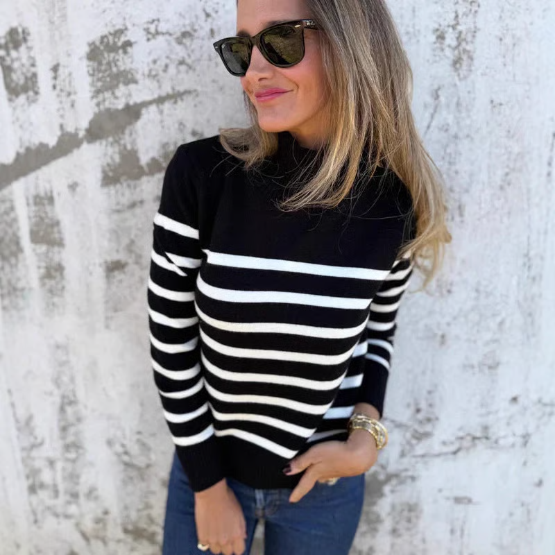 Women's Striped Knit Sweater