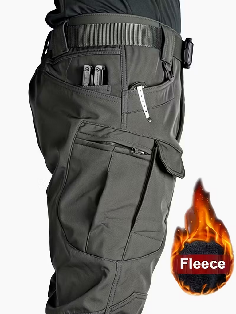 Men’s Winter Tactical Fleece-Lined Cargo Pants