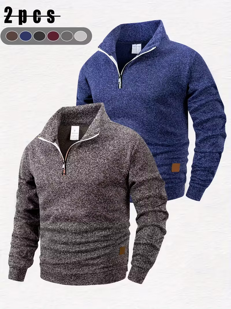 Men’s DualPack Fleece-Lined Half-Zip Sweatshirts