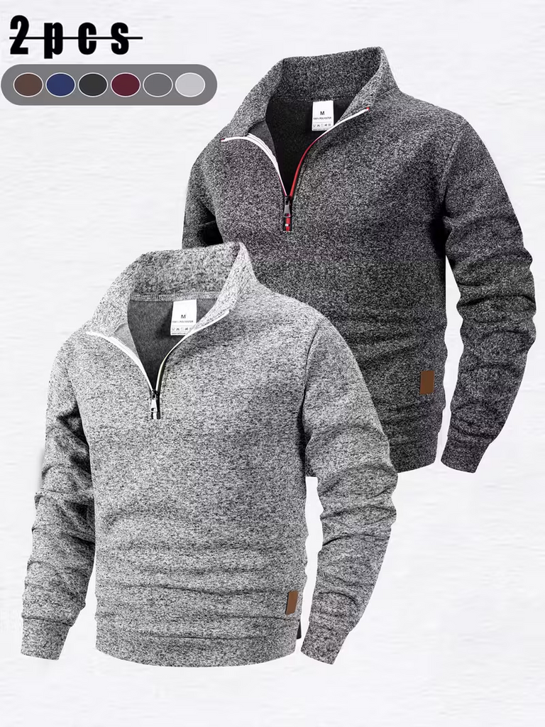 Men’s DualPack Fleece-Lined Half-Zip Sweatshirts
