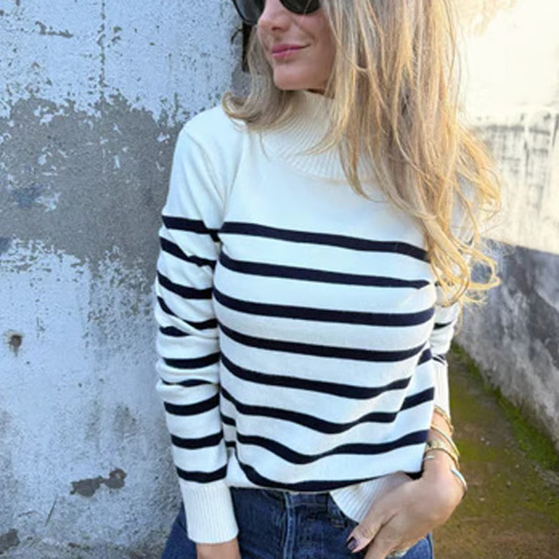 Women's Striped Knit Sweater