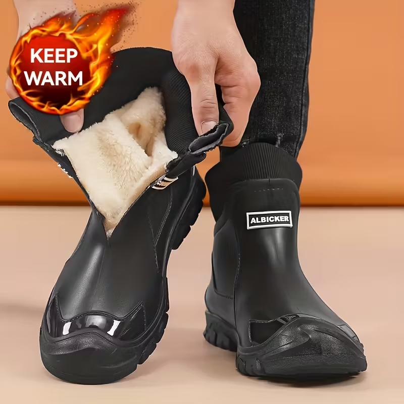 Men’s Fleece-Lined Waterproof Snow Boots