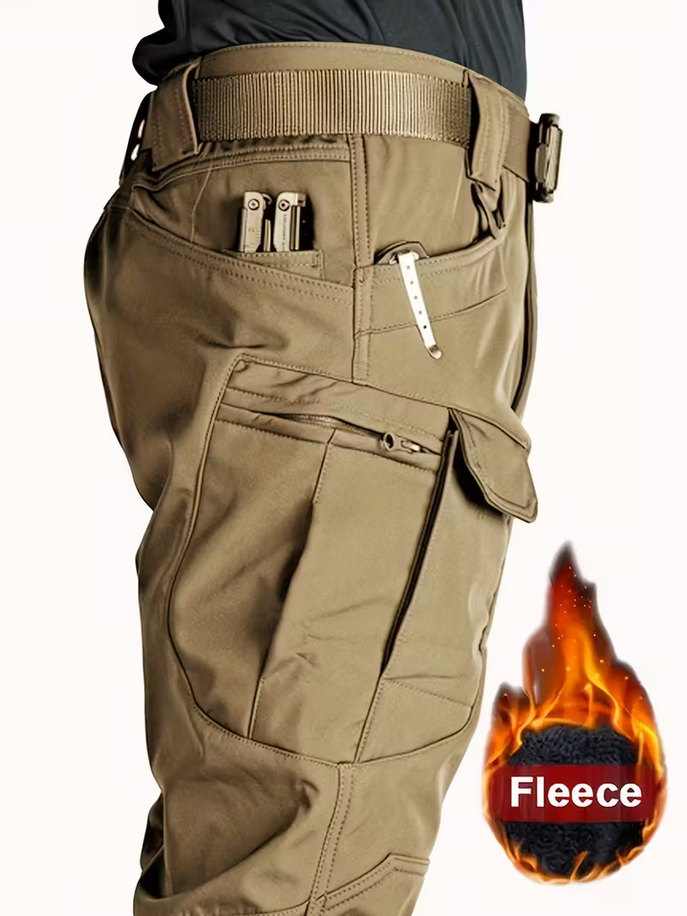 Men’s Winter Tactical Fleece-Lined Cargo Pants