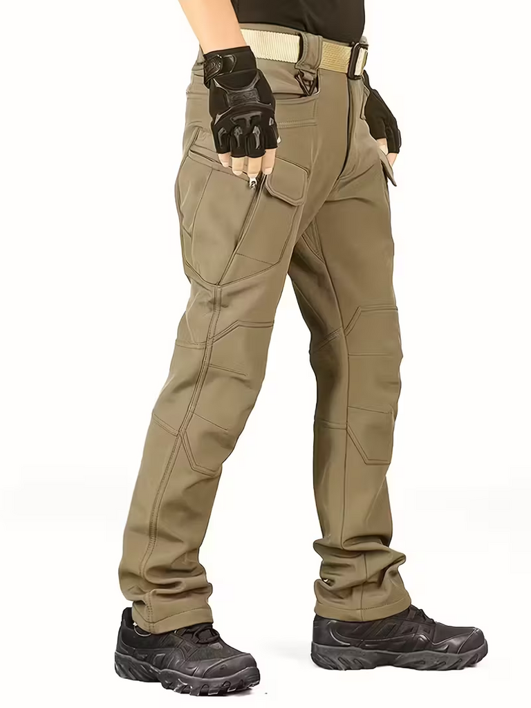Men’s Winter Tactical Fleece-Lined Cargo Pants