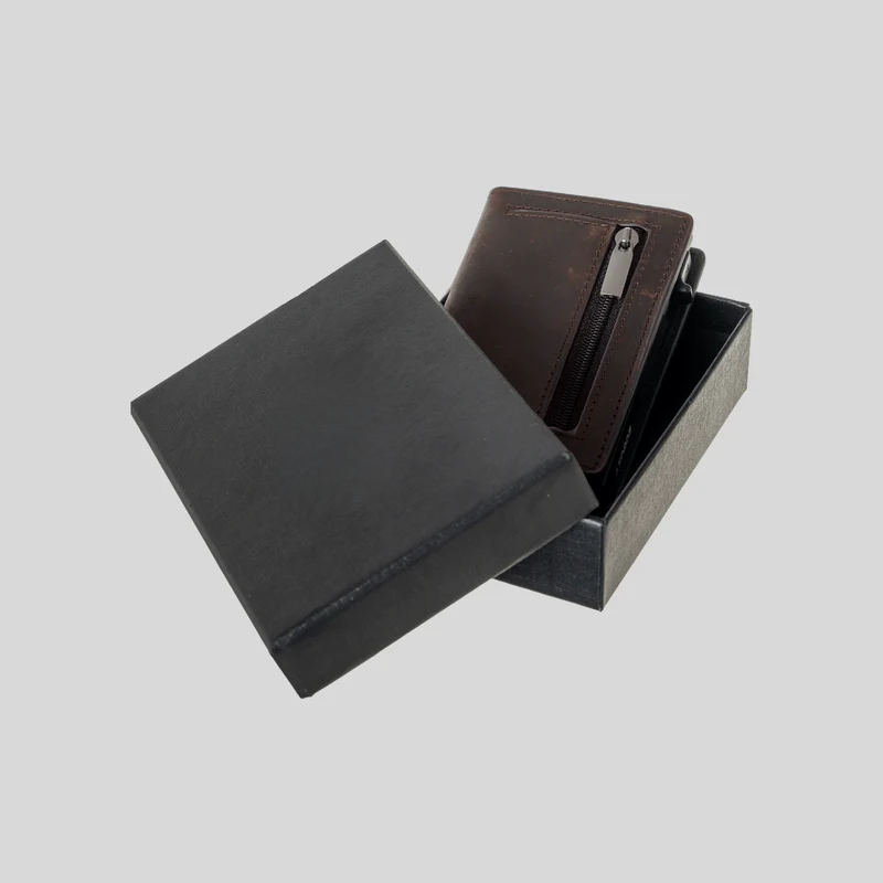 Men’s Slim Leather & Carbon Fibre Anti-Theft Wallet