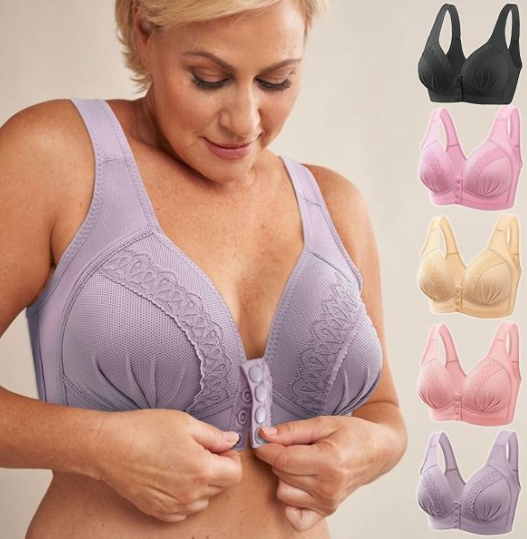 Women’s Front-Fastening Breathable Cotton Comfort Bra