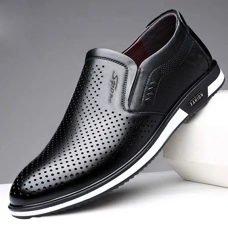 New Fashion Men's Mesh Leather Loafers