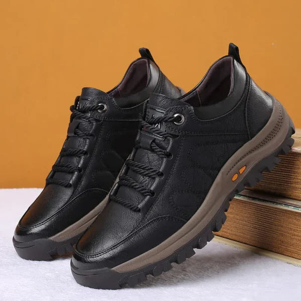 Men’s Waterproof-Style Leather Walking Shoes
