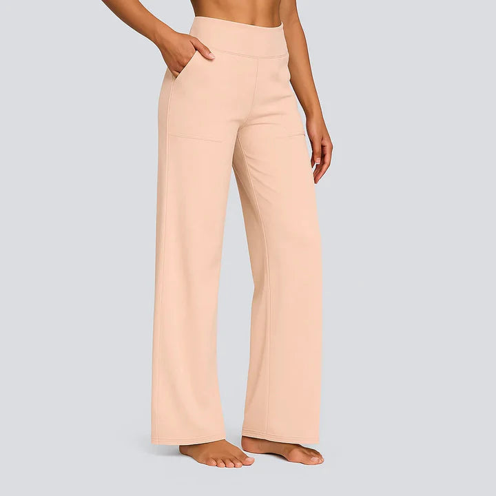 Women’s High-Waist Stretch Wide-Leg Trousers