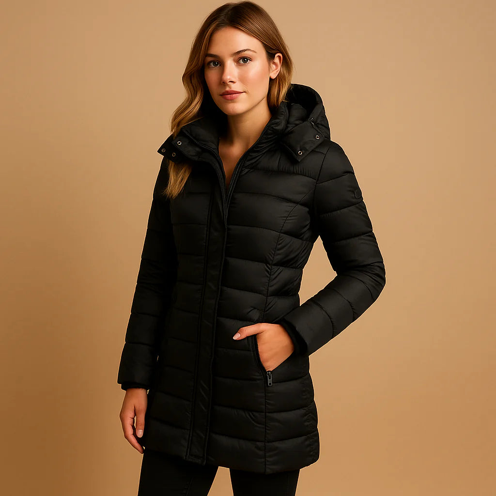 Women’s Lightweight Hooded Down-Style Puffer Jacket