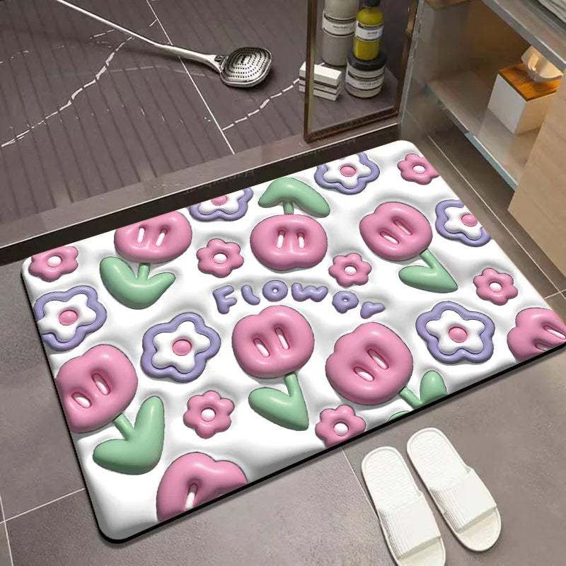 3D Visual Anti-slip Absorbent Mat