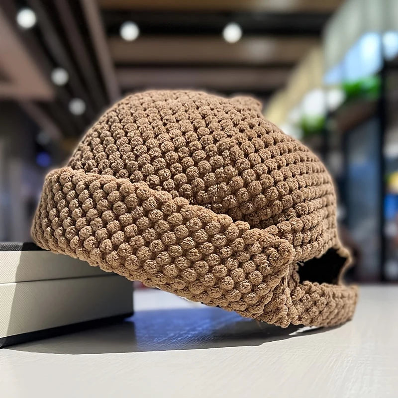 Unisex Bubble-Knit Structured Dome Cap