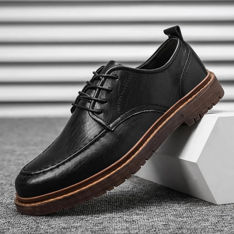 Men’s Genuine Leather Cushioned Derby Walkers