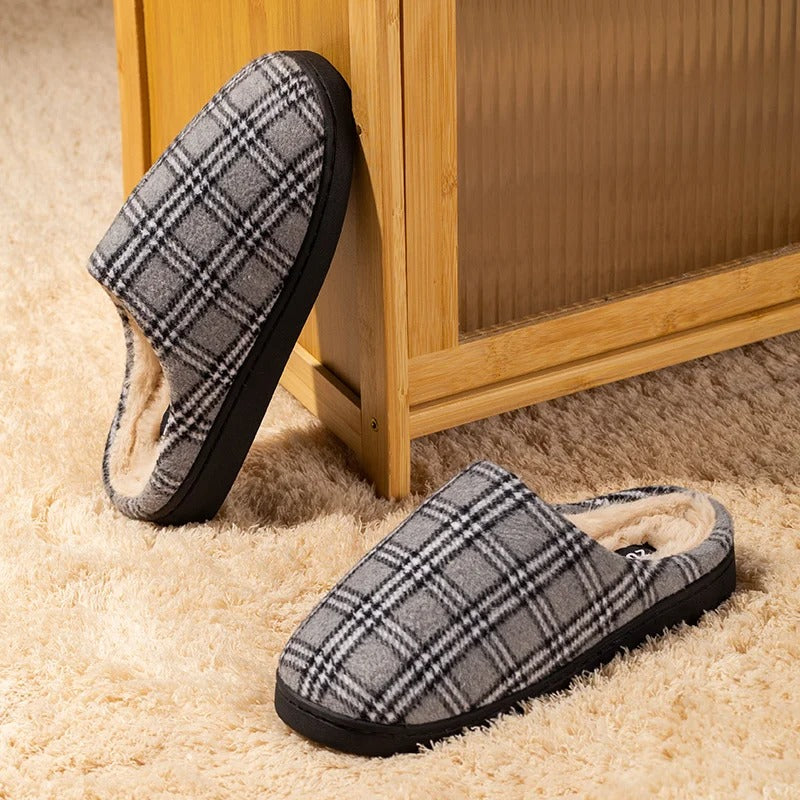 Striped Fleece Indoor Slippers