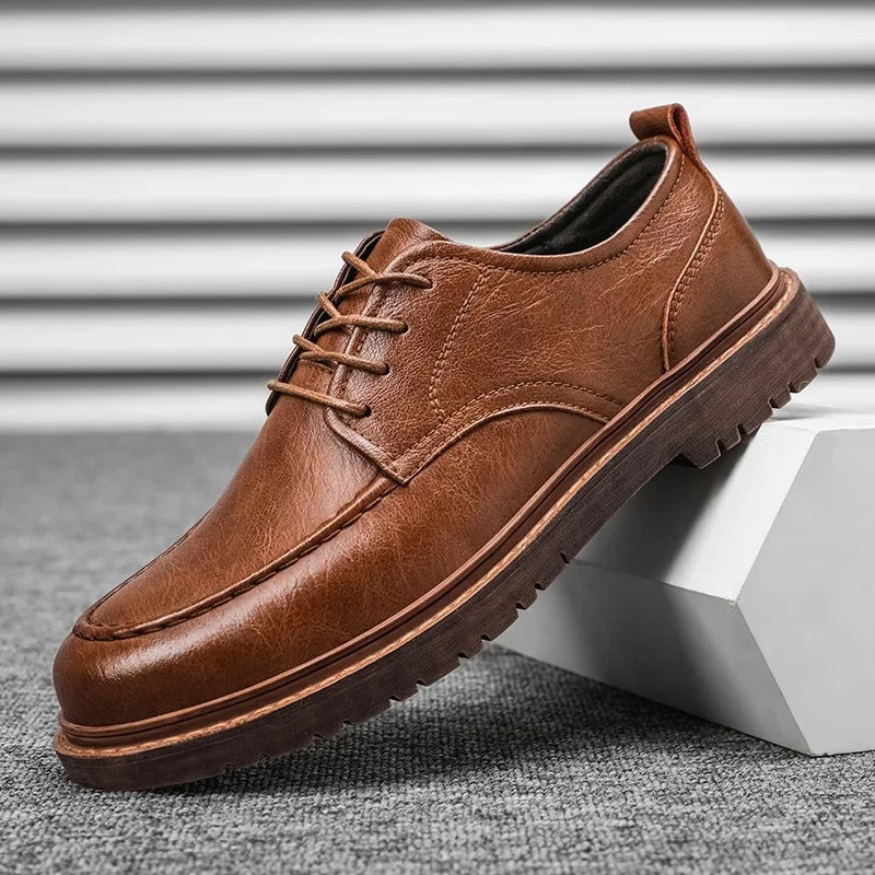 Men’s Genuine Leather Cushioned Derby Walkers