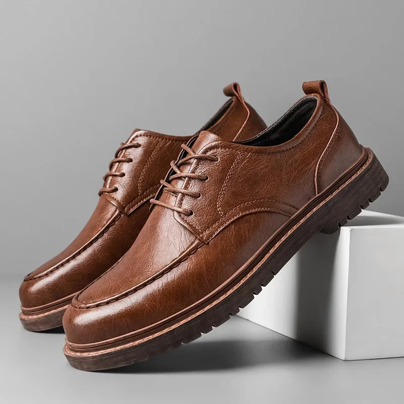 Men’s Genuine Leather Cushioned Derby Walkers