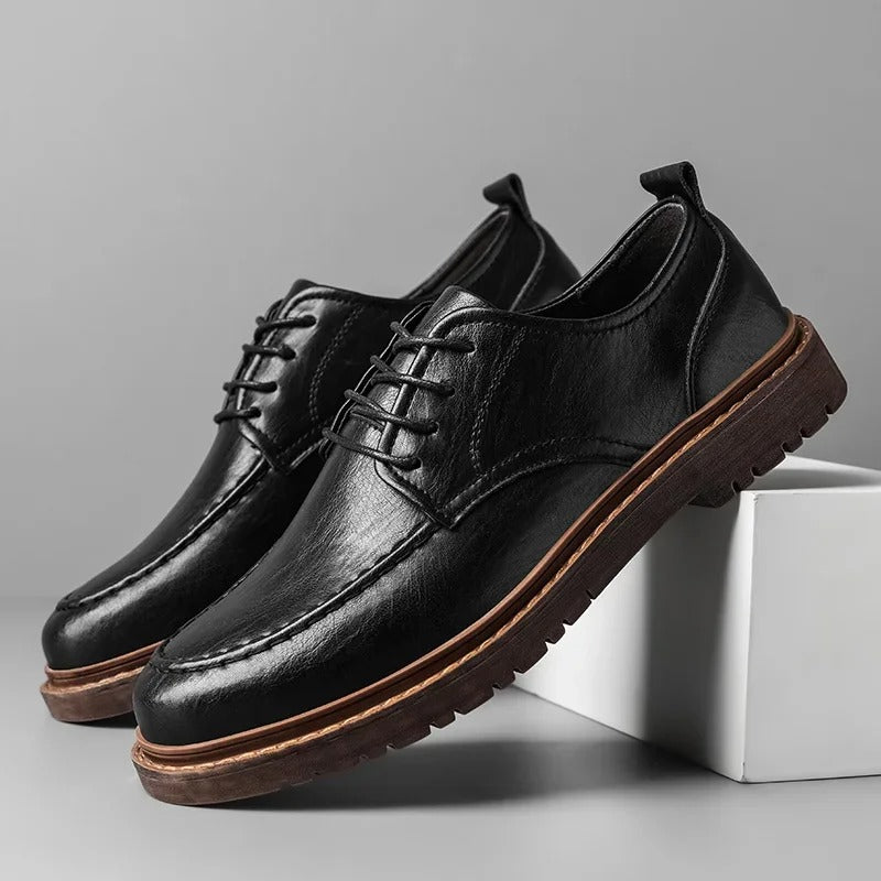 Men’s Genuine Leather Cushioned Derby Walkers