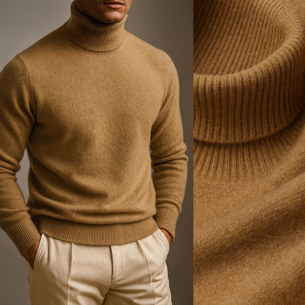 Men’s Soft Knit Turtleneck Comfort Sweater
