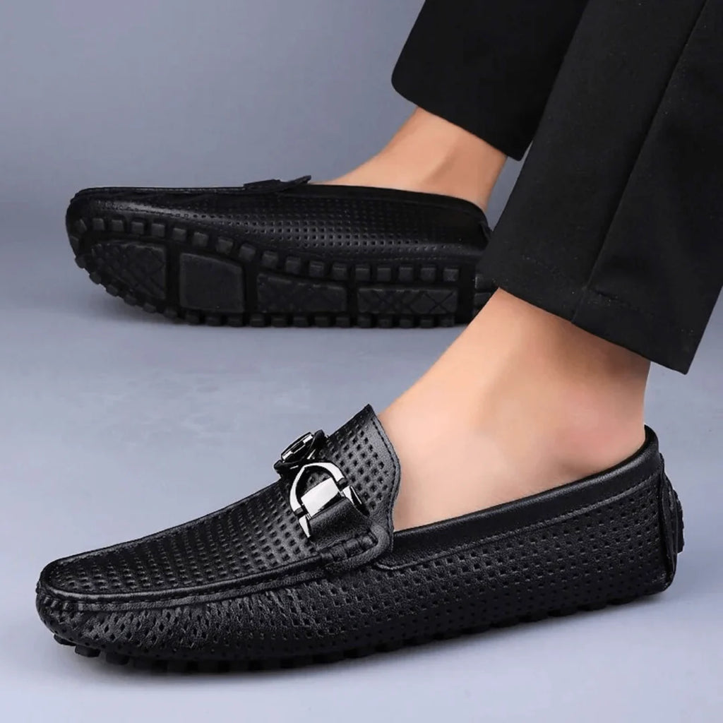 Men’s Classic Leather Buckle Loafers