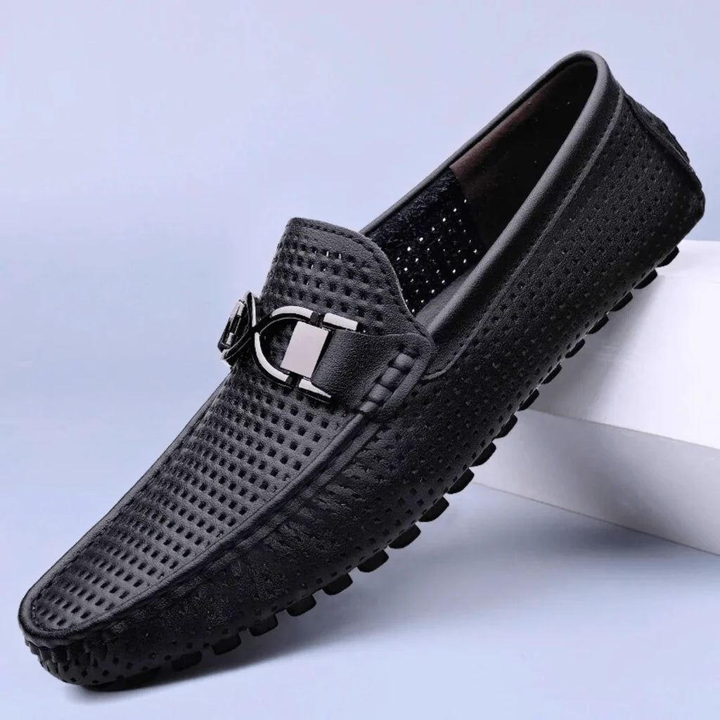 Men’s Classic Leather Buckle Loafers