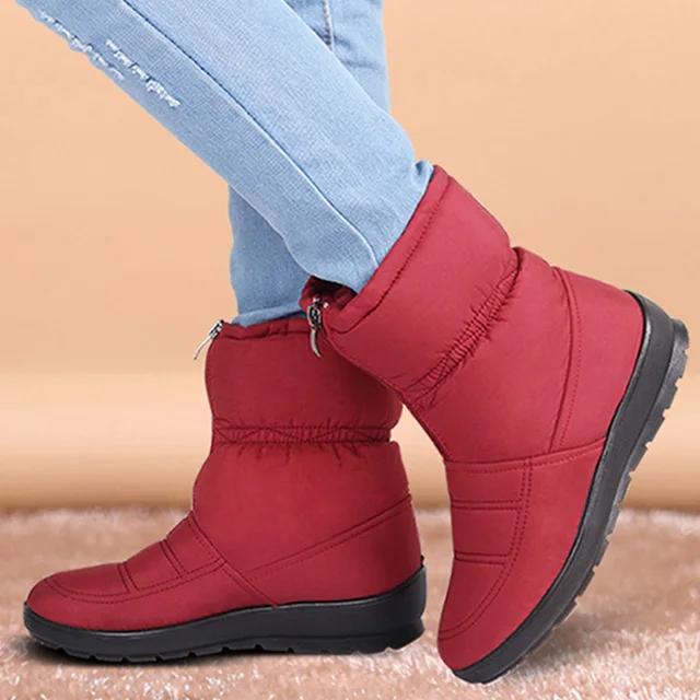 Women's snow ankle boots - winter warm