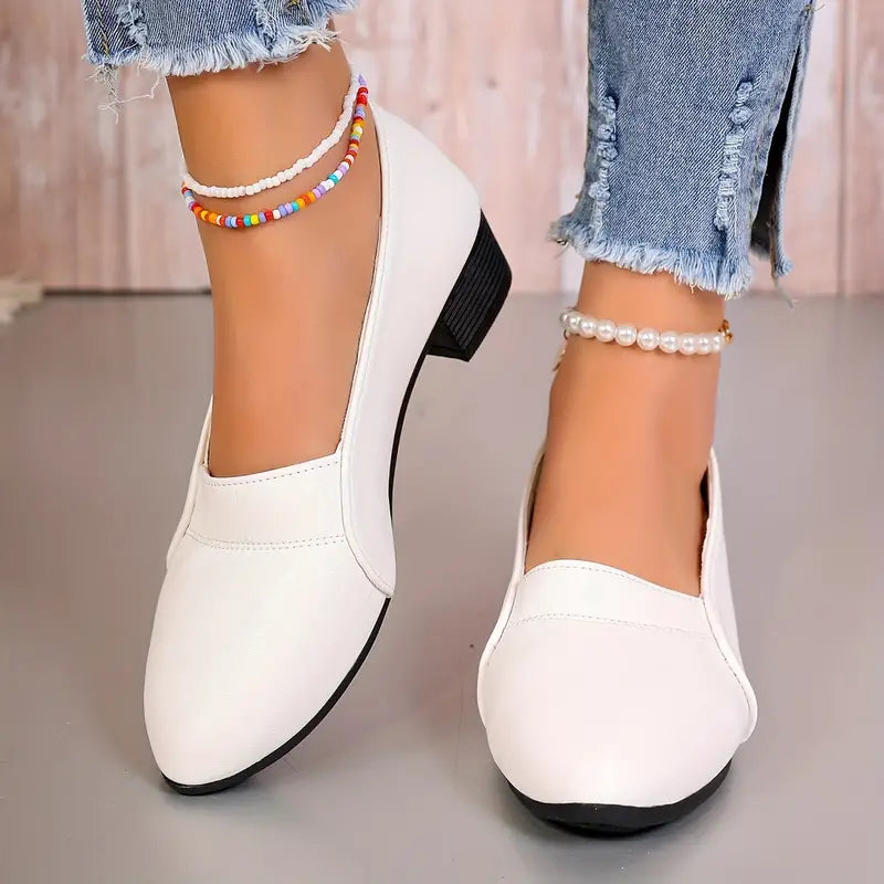 Elegant Chunky Heel Pumps