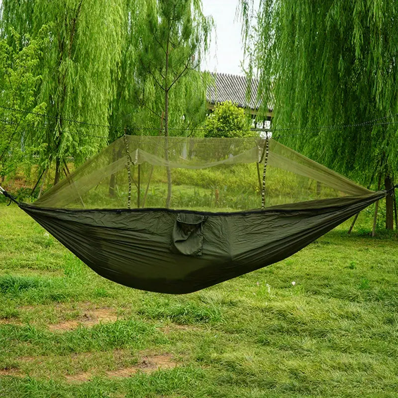 Anti-Rollover Hammock with Mosquito Net