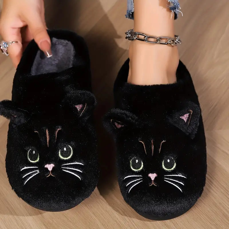 Kawaii Cat Fuzzy Winter Slippers