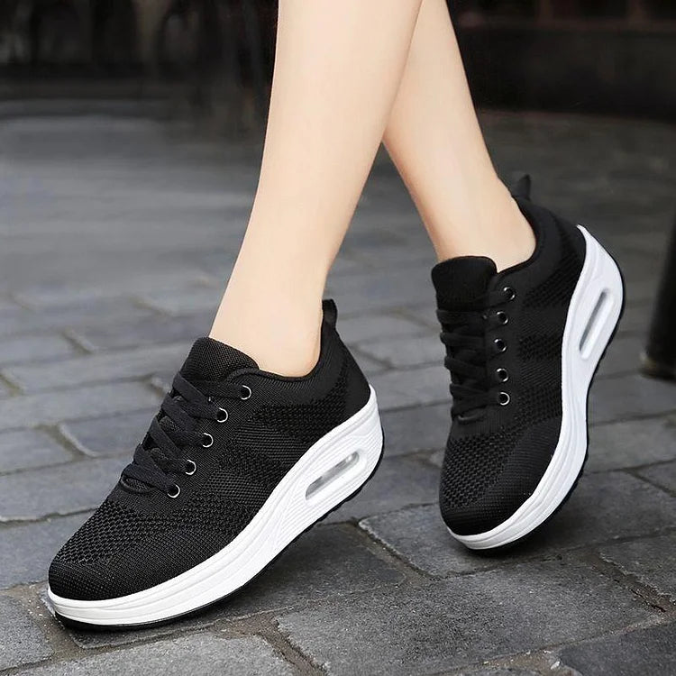 Women light air flying woven mesh orthopedic Sneakers