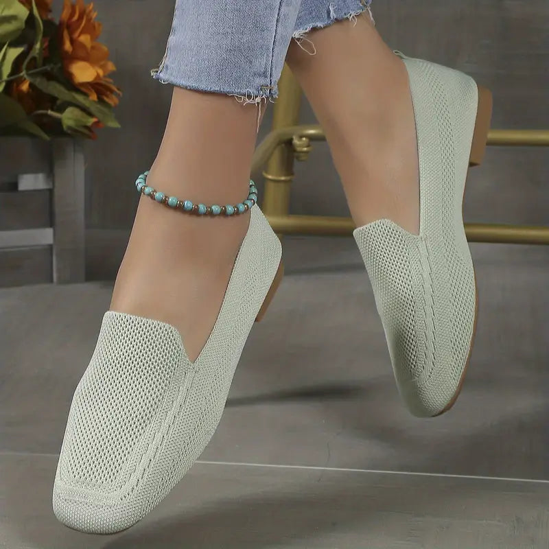 Women’s Comfy Knitted Slip-On Flats