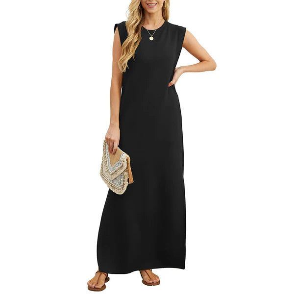 Women's Split Wrinkle-Free Maxi Dress