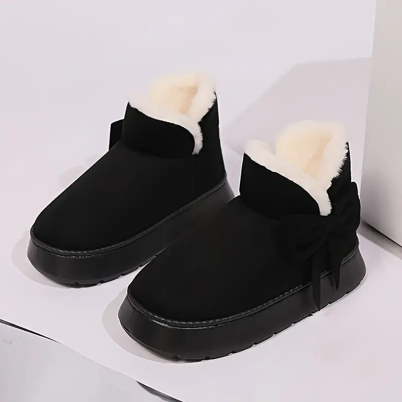 Cozy Winter Snow Boots for Couples – Warm Plush Lined Indoor/Outdoor Slippers