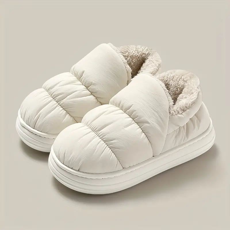 Women’s Plush Warm Outdoor Slippers – Soft Cotton Winter Boots