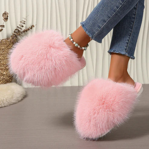 Women’s Fluffy Plush Non-Slip Home Slippers